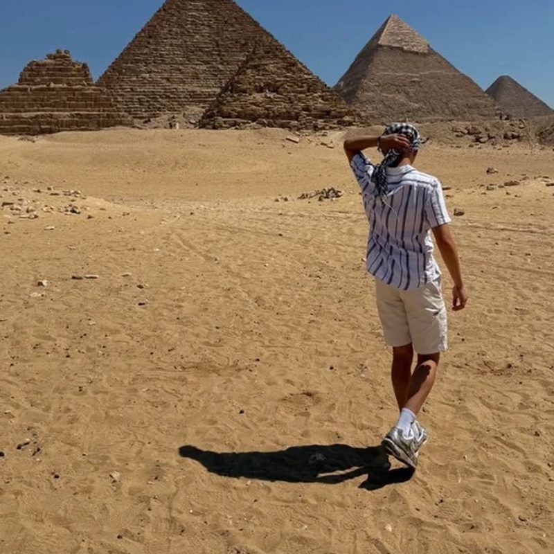 Adam Mokhtar at the pyramids